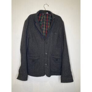 BDG Black Woven Button Down Women’s Oversized Blazer EUC Sz Sm Lined Polyester